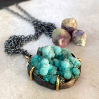 Drusy Chrysocolla Necklace